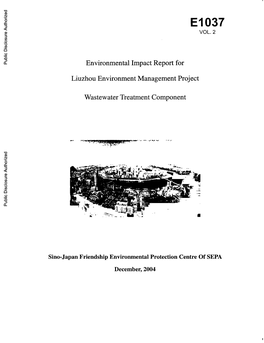 Environmental Impact Report for Liuzhou Environment Management