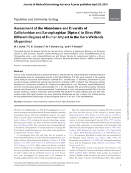 Diptera) in Sites with Different Degrees of Human Impact in the Ibera� Wetlands (Argentina