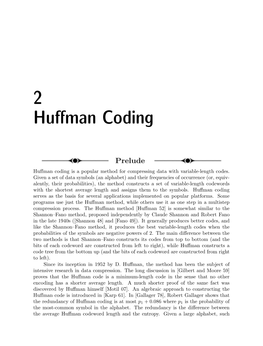 2 Huffman Coding