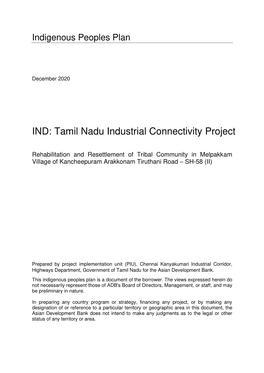 Tamil Nadu Industrial Connectivity Project