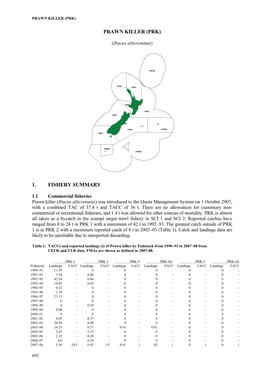 Prawn Killer (Prk) 1. Fishery Summary