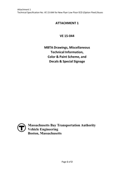 ATTACHMENT 1 VE 15-044 MBTA Drawings, Miscellaneous