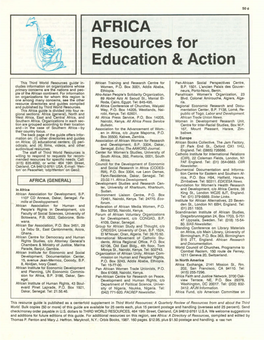 AFRICA Resources for Education & Action