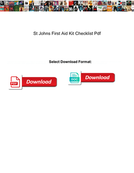 St Johns First Aid Kit Checklist Pdf