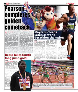 Pearson Completes Golden Comeback