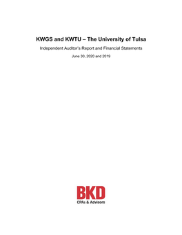 KWGS and KWTU 2020 Audited Financial