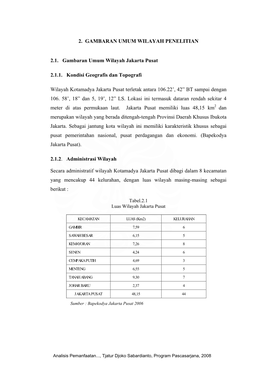 2. Gambaran Umum Wilayah Penelitian 2.1