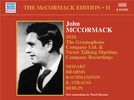 John Mccormack 1924 the Gramophone Company Ltd