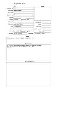 Uk Cluniac Sites