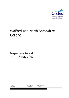 Walford and North Shropshire College