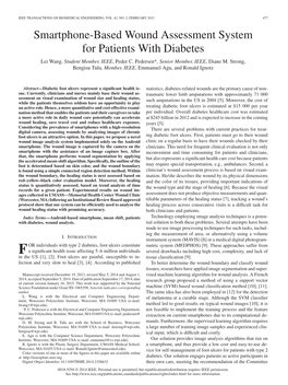 Smartphone-Based Wound Assessment System for Patients with Diabetes Lei Wang, Student Member, IEEE, Peder C