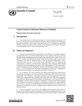 Security Council Distr.: General 1 October 2019