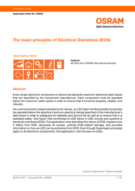 AN048 the Basic Principles of Electrical Overstress (EOS)
