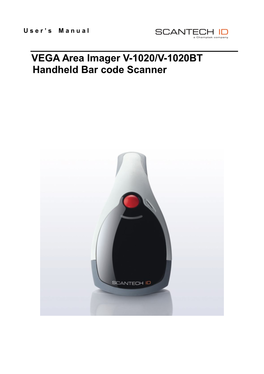 VEGA Area Imager V-1020/V-1020BT Handheld Bar Code Scanner