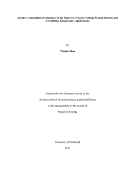 Energy Consumption Evaluation of Flip-Flops for Dynamic Voltage Scaling Systems and Circulating-Temperature Applications