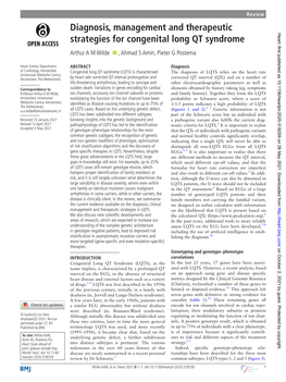 Diagnosis, Management and Therapeutic Strategies for Congenital