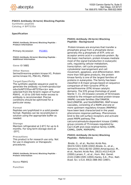 PSKH1 Antibody (N-Term) Blocking Peptide Synthetic Peptide Catalog # Bp7235a