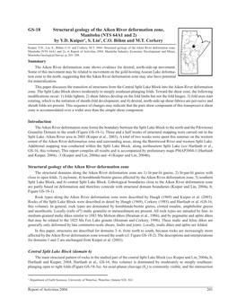 Structural Geology of the Aiken River Deformation Zone, Manitoba (NTS 64A1 and 2) by Y.D