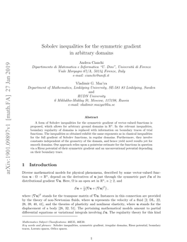 Sobolev Inequalities for the Symmetric Gradient in Arbitrary Domains