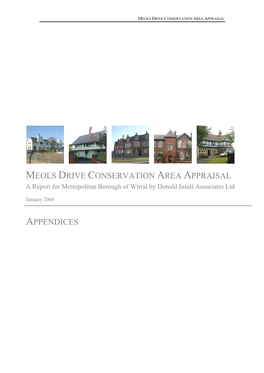 Meols Drive Character Appraisal Appendices