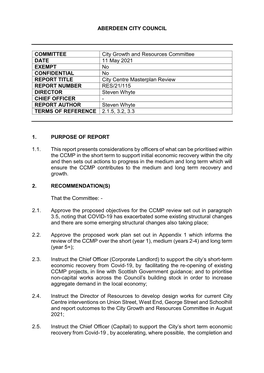 210511 CGR City Centre Masterplan Review.Pdf