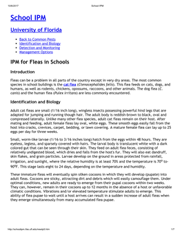 IPM Action Plan for Fleas