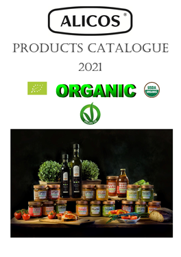 PRODUCTS CATALOGUE 2021 Organic Catalogue 2021