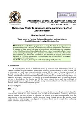 Theoretical Study to Calculate the Focal Length of Focusing System