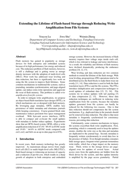 Extending the Lifetime of Flash-Based Storage Through Reducing Write Ampliﬁcation from File Systems