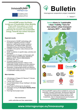 Bulletin Interregional Cooperation Project Newsletter