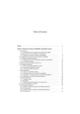 Table of Contents