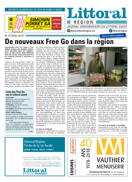 De Nouveaux Free Go Dans La Région L’Association Free Go, Basée À Cor- Go