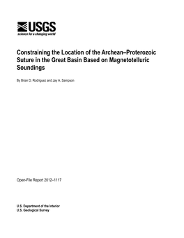 Proterozoic Suture in the Great Basin Based on Magnetotelluric Soundings