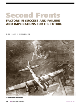 Second Fronts: Factors in Success and Failure and Implications for the Future