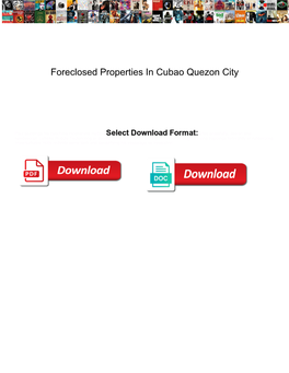 Foreclosed Properties in Cubao Quezon City