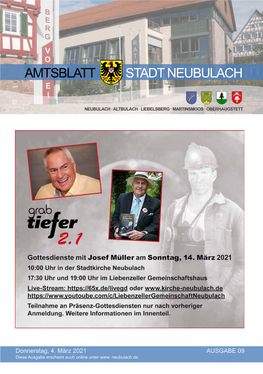 Amtsblatt Vom 04.03.2021