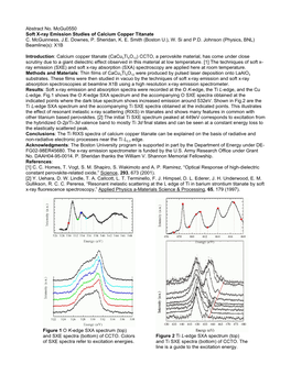 Figure 2 Ti L-Edge SXA Spectrum (Top) and Ti SXE Spectra (Bottom)