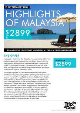 THE OFFER Malaysia Is a Destination That Should Be on Everyone’S Travel List