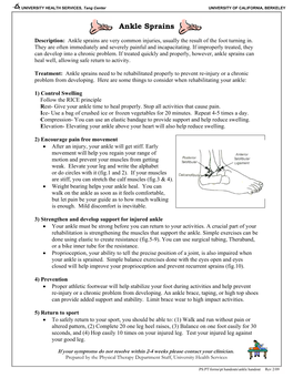 Ankle Sprains