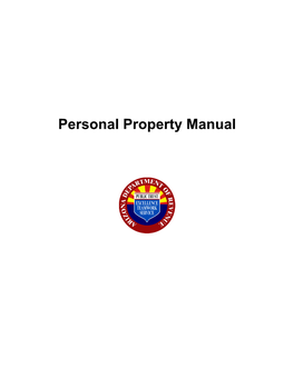 Personal Property Manual