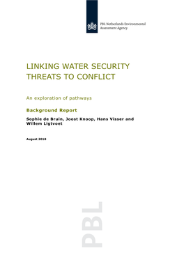 Linking Water Security Threats to Conflict