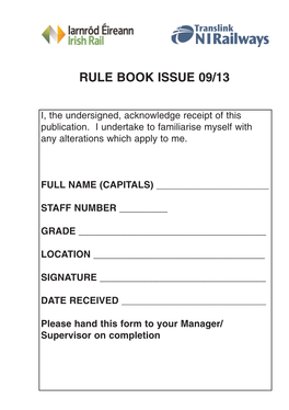 Rule Book Issue 09/13