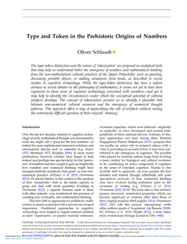 Type and Token in the Prehistoric Origins of Numbers