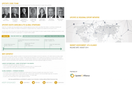 Upstate SC Export Market Assessment