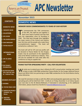 November 2015 DOMESTIC NEWS