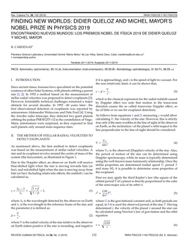 Didier Queloz and Michel Mayor's Nobel Prize in Physics 2019