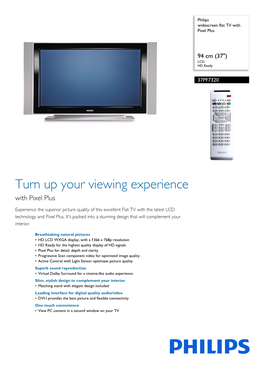 37PF7320/10 Philips Widescreen Flat TV with Pixel Plus