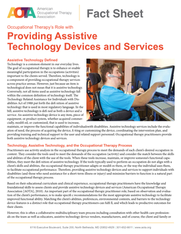 Assistive Technology Devices and Services