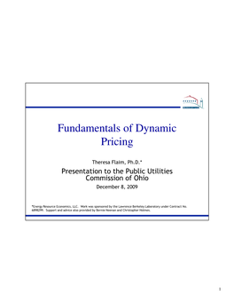 Fundamentals of Dynamic Pricing