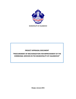 Municipality of Valandovo Project Appraisal Document “Procurement